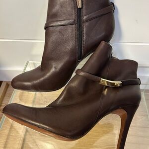 Coach Chocolate Brown Heeled Boots